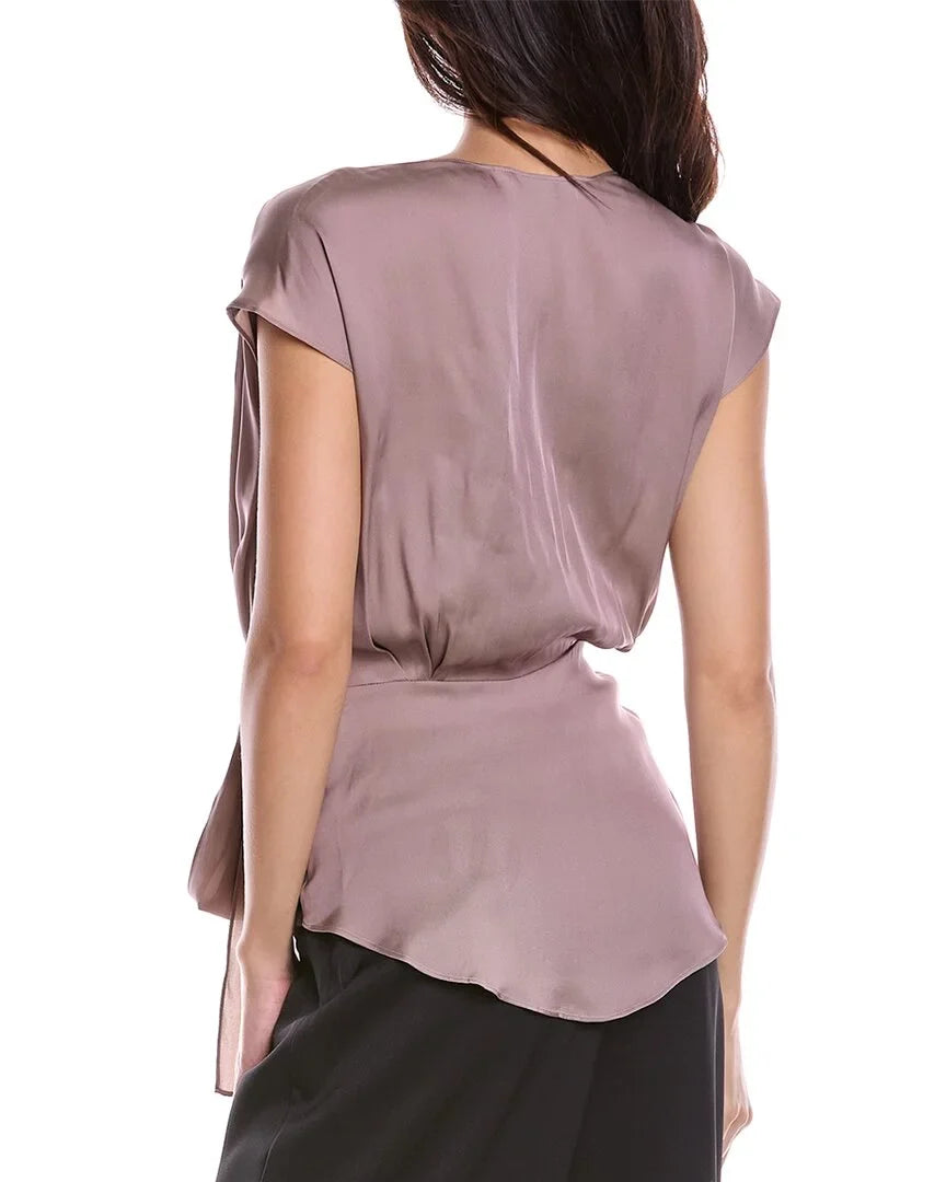 Trina Silk-Blend Bijou womens Yellow Top, Turk 2,