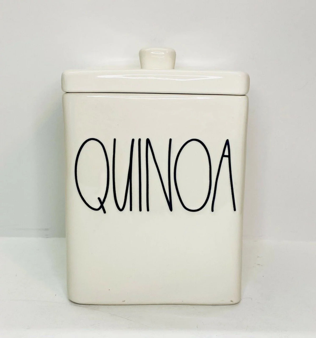 Dunn Canister Rae with LL QUINOA Ceramic Lid by Square Letter Magenta