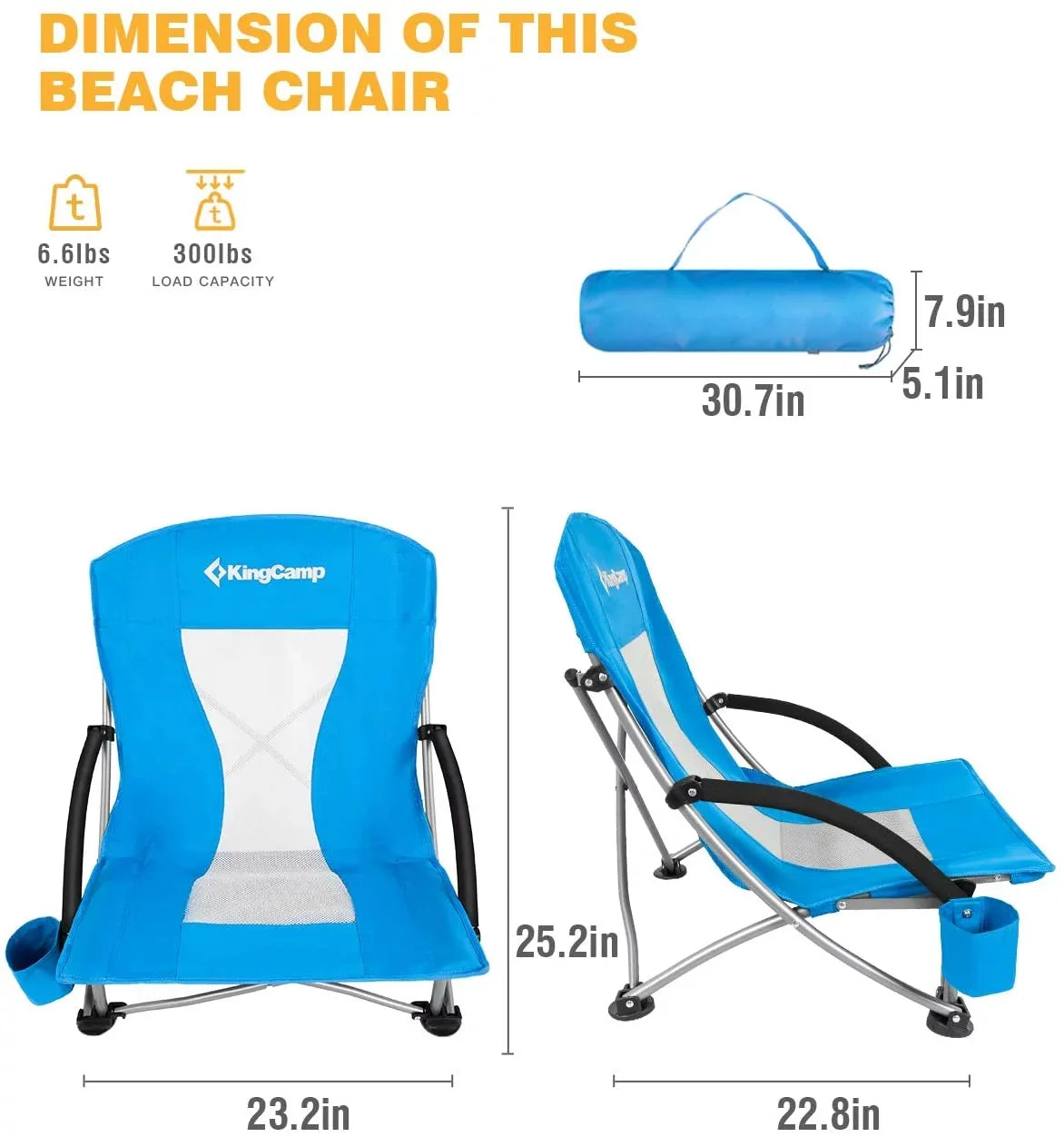 Concert pack 2 Chair Chair, Back Camping Camping ingCamp High of Folding Beach