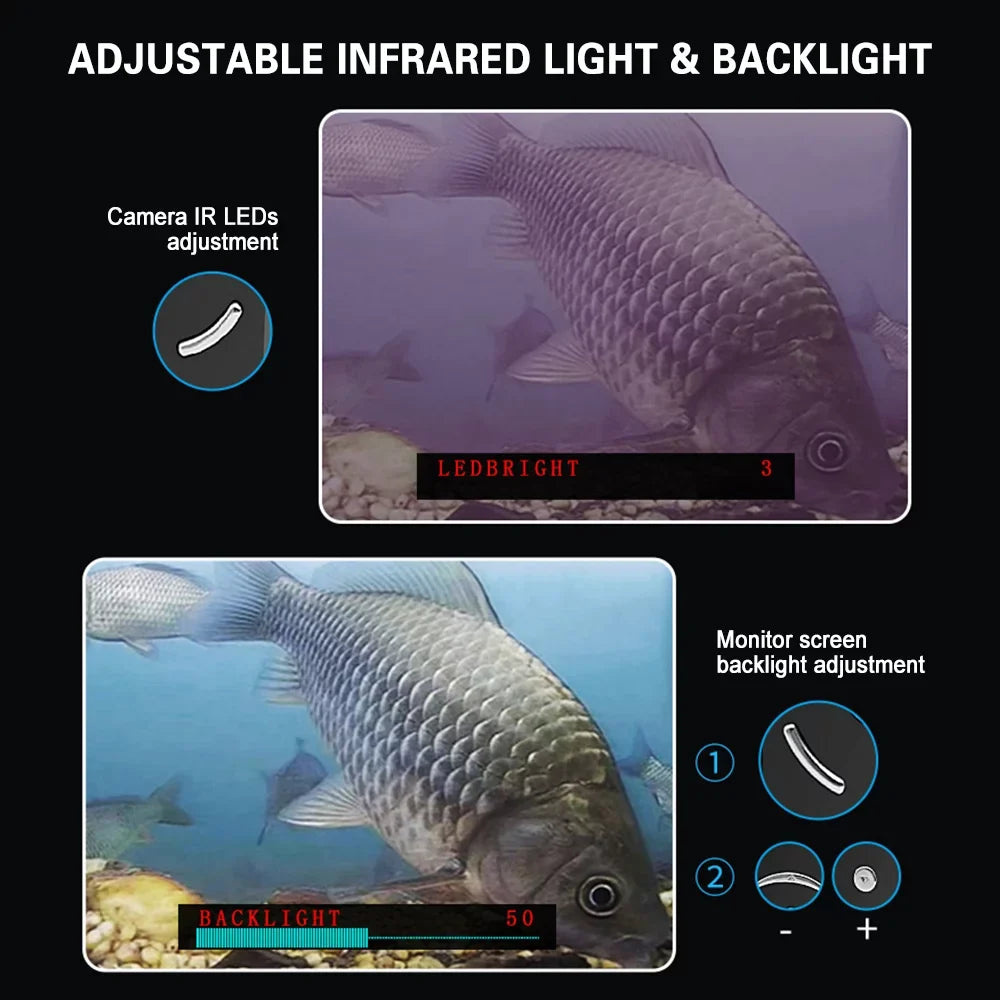 for Ice Portable MIXFEER Finder Inch Fishing Lake Waterproof Display Fishing Fish 4.3 LCD with 720P Boat Underwater Sea