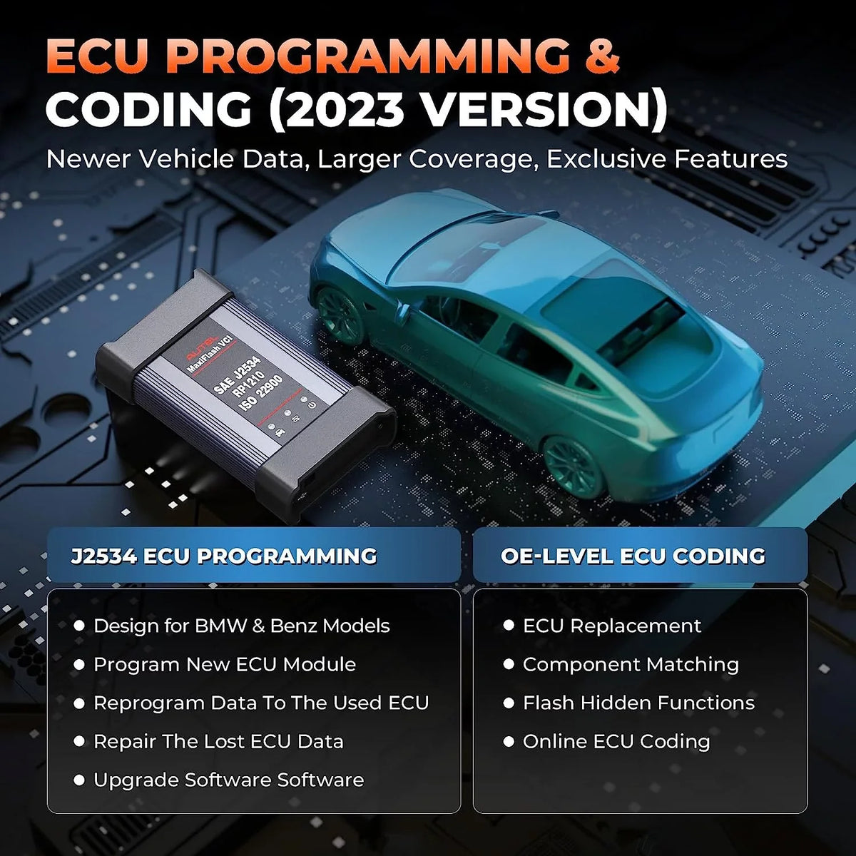 2 Coding, J2534 Services II Scan MS919/ 38+ Diagnostic Elite & 2 Autel Ver. Diagnostic of New Car Programming Elite ECU Tool Years Intelligent 2.0, MaxiSys MS909/ Pro Free