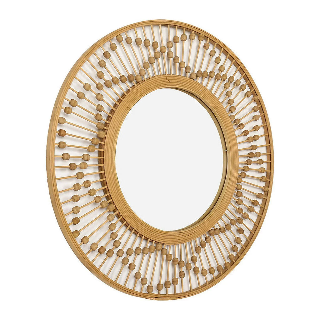 Mirror Round Wall Sahara Frame Sunbeam Bamboo Wide