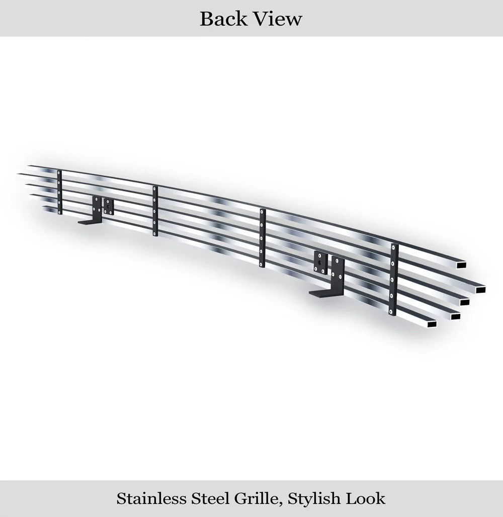 Silver Bumper Horizontal 2012-2015 Stainless APS Steel Premium Compatible N19-C83966T Lower Billet with Tacoma Grille