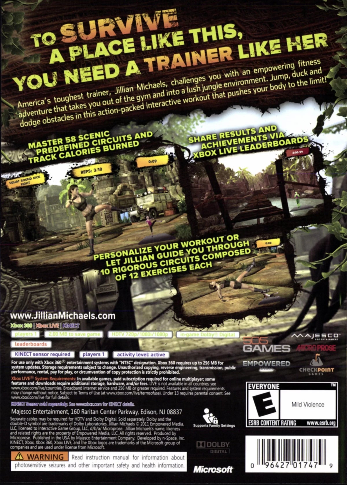 Jillian Michaels Fitness - Xbox 360 Adventure