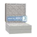 Pack) (3 Filter, 8, Pleated 20x20x4, MERV Surface Purolator Extended Hi-E Air Mechanical 40