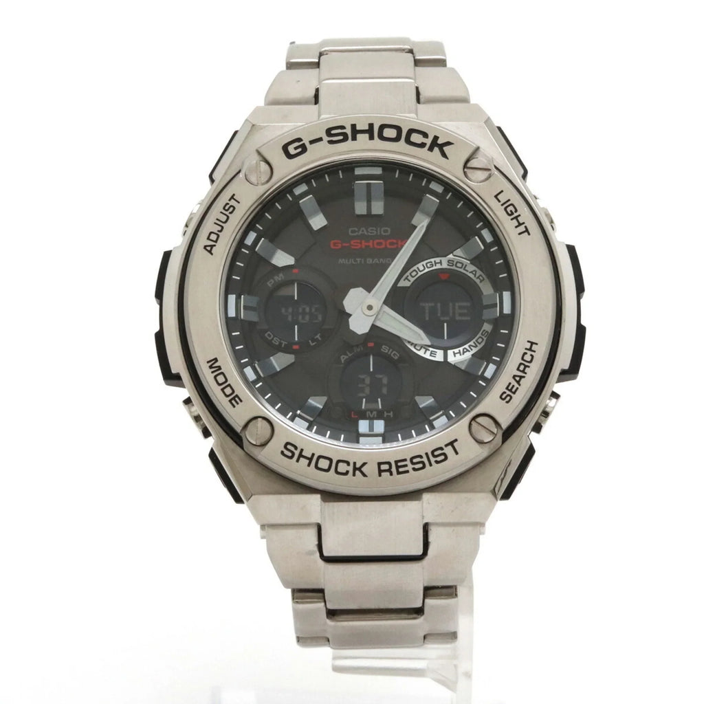 steel Watch tough G multiband GST-W110D Casio 6 solar SS (Good) G-STEEL CASIO Pre-Owned men's black G-Shock