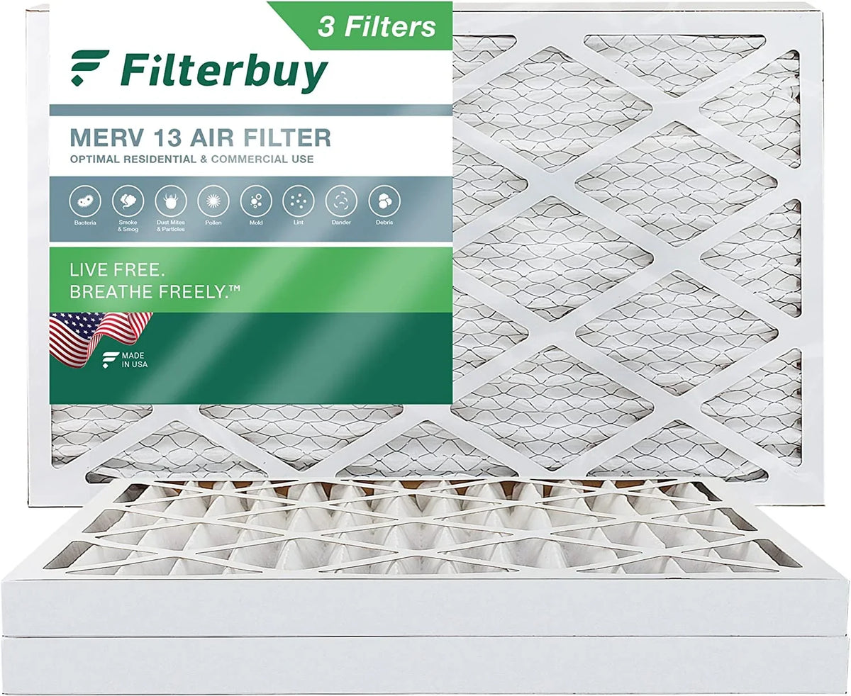 Pleated 13 20x32x2 HVAC MERV (3-Pack) Furnace AC Filters Filterbuy Air