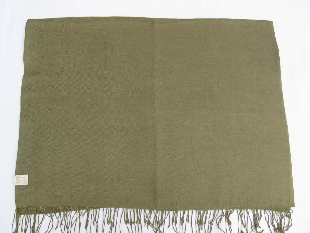Scarf/Wool/Silk (Olive Shawl/Shawls/Scarf/Scarves/Wrap/Stole/Muffler/Cape/Ruana/Blanket/Throw/Pashmina Regular Shawl/Cashmere Shawl) Green
