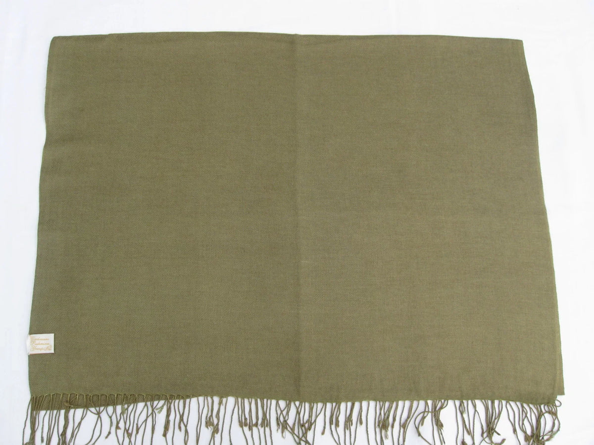 Scarf/Wool/Silk (Olive Shawl/Shawls/Scarf/Scarves/Wrap/Stole/Muffler/Cape/Ruana/Blanket/Throw/Pashmina Regular Shawl/Cashmere Shawl) Green