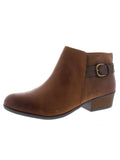 Kara Heel Block Ankle Tan 10 Womens Boots Addiy Leather Medium Clarks (B,M)