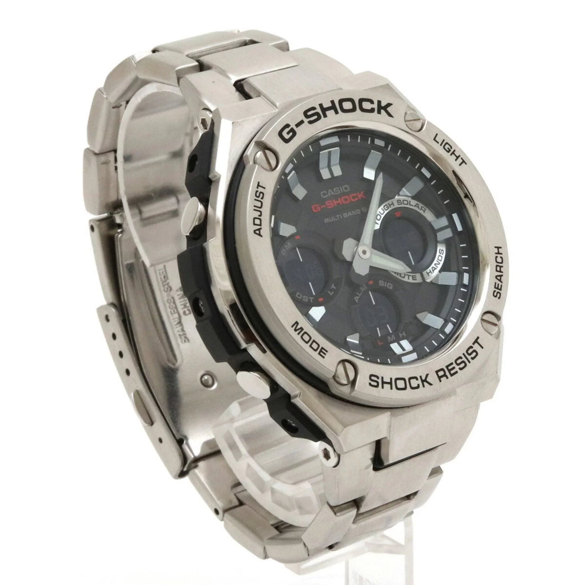 steel Watch tough G multiband GST-W110D Casio 6 solar SS (Good) G-STEEL CASIO Pre-Owned men's black G-Shock