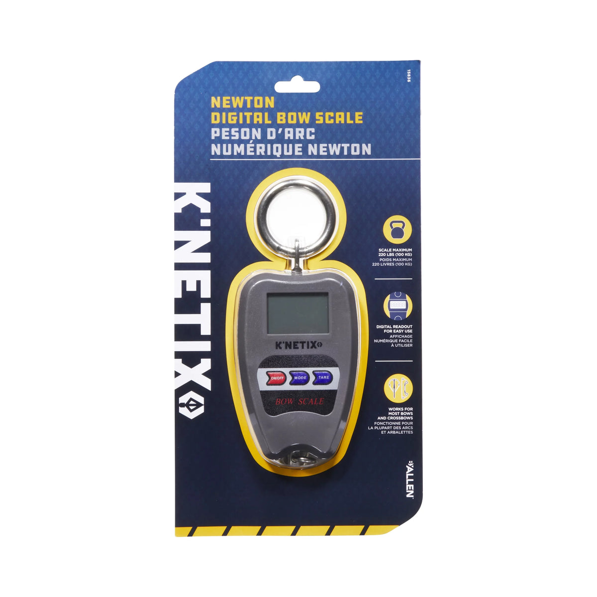 Plastic, 15836, K’netix Bow lbs., Scale, Digital 220 Newton Gray ABS