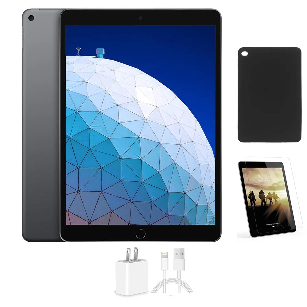 2 Wi-Fi (Refurbished) Tempered Air Comes Only, Bundle: Space Glass, Charger Restored Case, 9.7-inch, with Gray, Generic 16GB, iPad