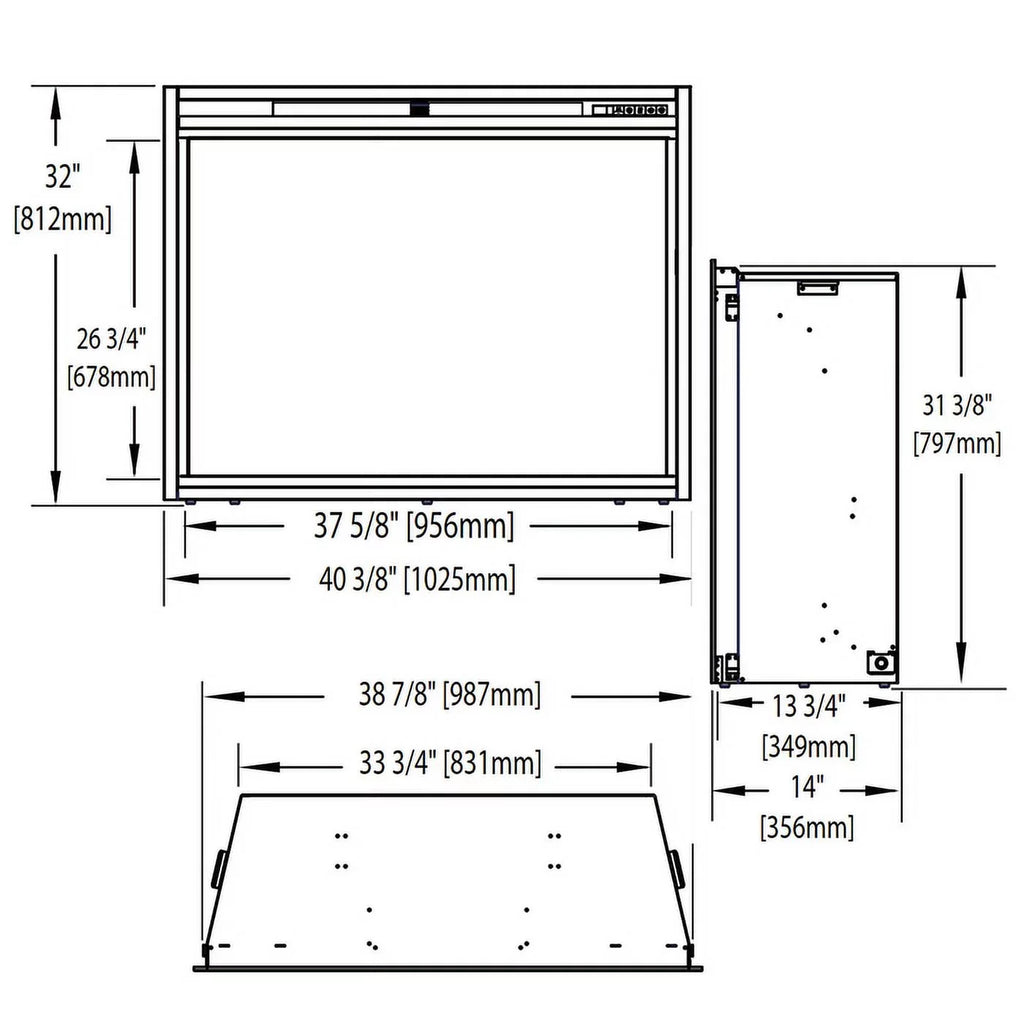 Electric in. Firebox 40 Built-in Napoleon Insert