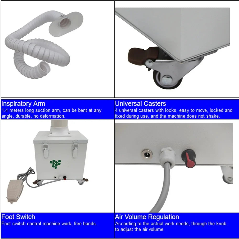 Extractor Purifier Welding Switch Smoke Foot with Dry Fume Portable 12V Welding Purifier Smoke