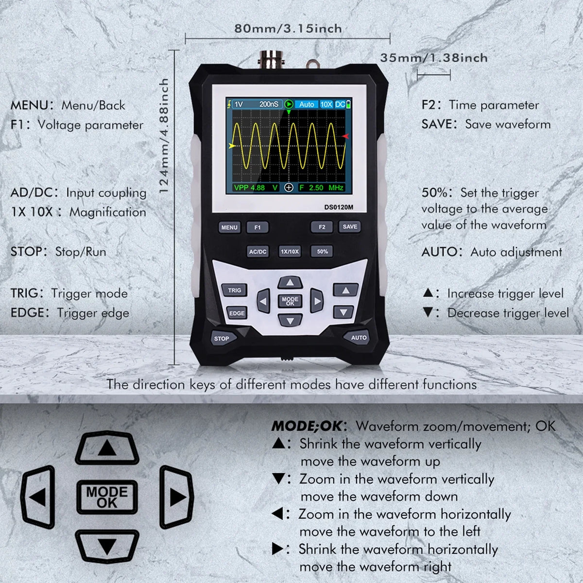Definition Resolution 2.4 Professional Color Screen Tft Tft Professional Tft Inch KKmoon 4 Pouces 120mhz 500msa/s Ds0120m Color Tool 320x240 320x240 320x240 Screen 4 2 120mhz Oscilloscope,Ds0120m