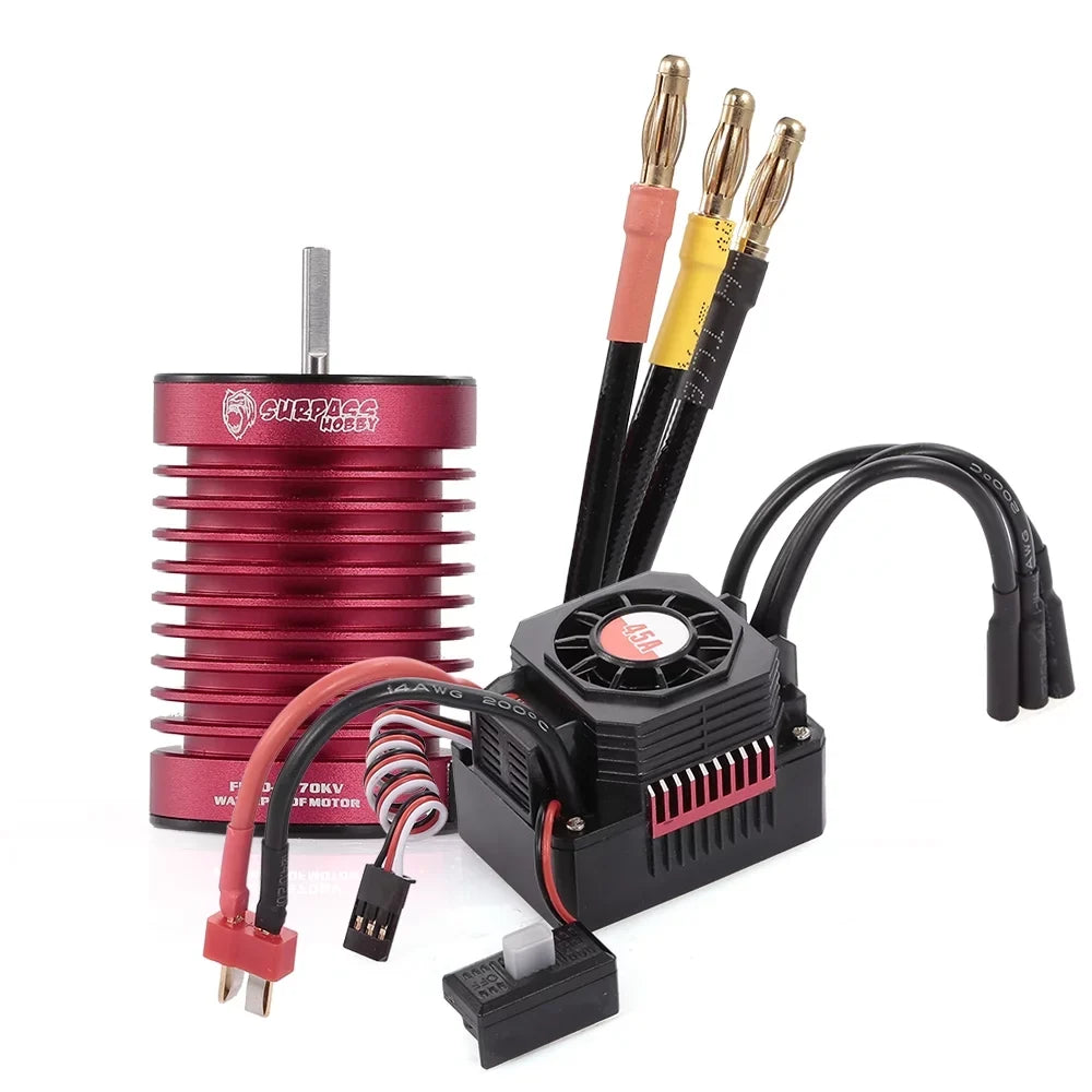 Brushless Car BEC ESC Motor Truck RC for 4370KV 1/10 with 45A Waterproof F540 SURPASS HOBBY Eccomum