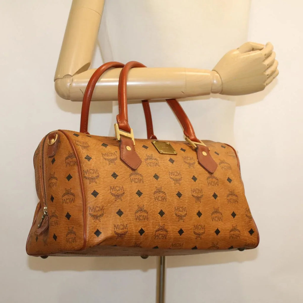 MCM Canvas Travel Visetos Bag (Pre-Owned) Brown