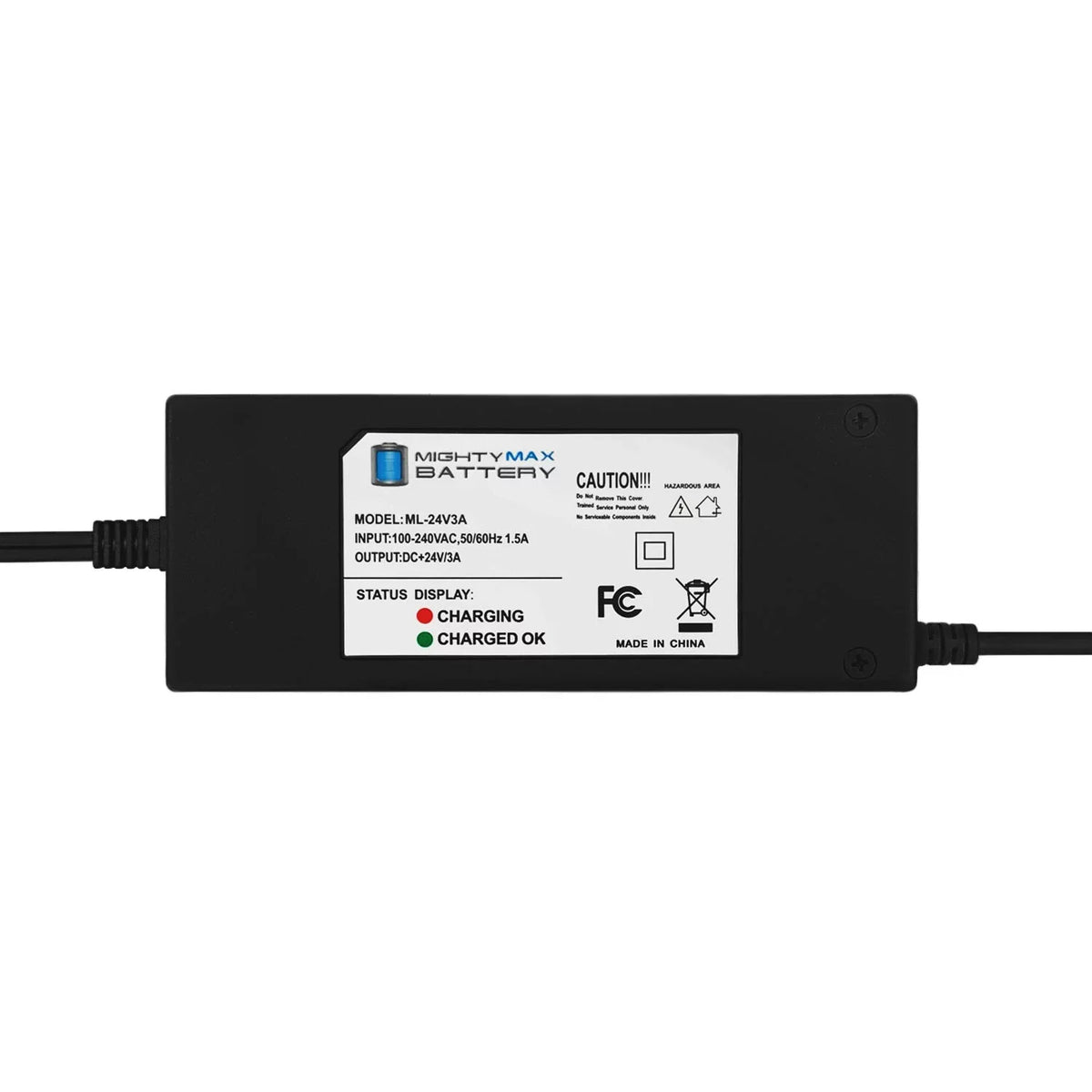 3Amp Charger Scooter Battery 24V Bruno C3 Electric Typhoon