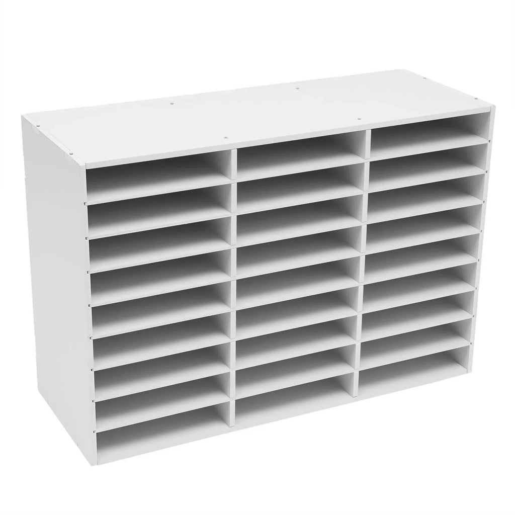 Literature Slots Classroom File White Holder Storage Rack Keepers Mailbox PVC 27