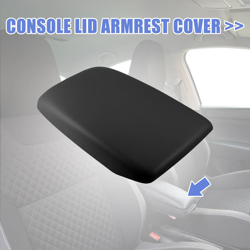 for Console Box Cover Seat Highlander Black Protector Center Armrest Leather Faux 2009-2014 Car