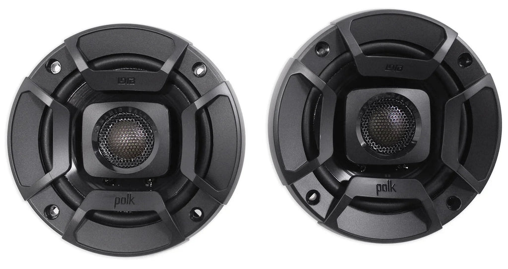 Amp Chrome (2) ATV/UTVCART For Tower 2-Channel 4" Polk Audio Speakers+MTX