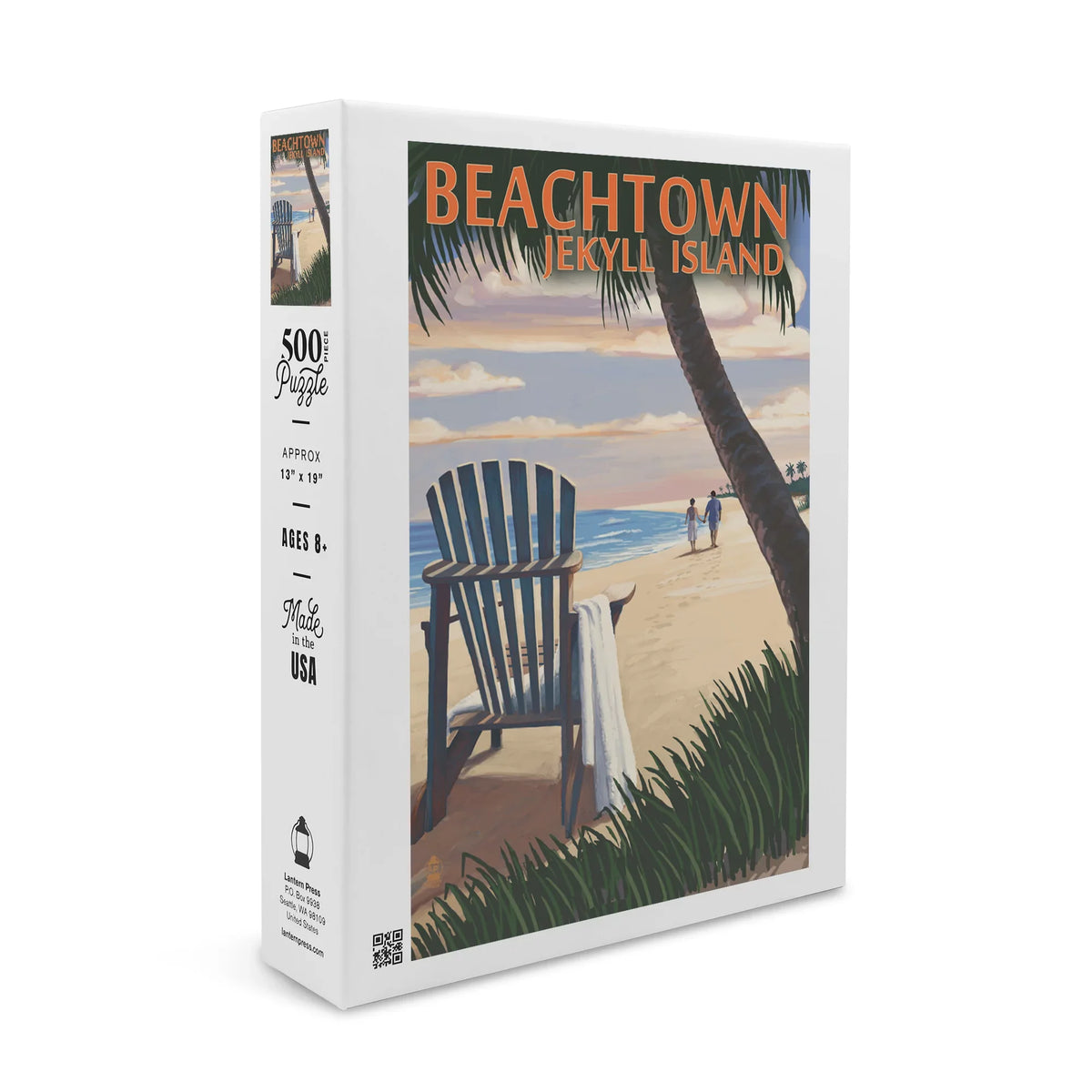 500 Jekyll Adirondack in Jigsaw Beach Island, Made Premium (19x27 Adults for Piece USA) inches, on Chair Puzzle the Beachtown, and Family, Georgia,