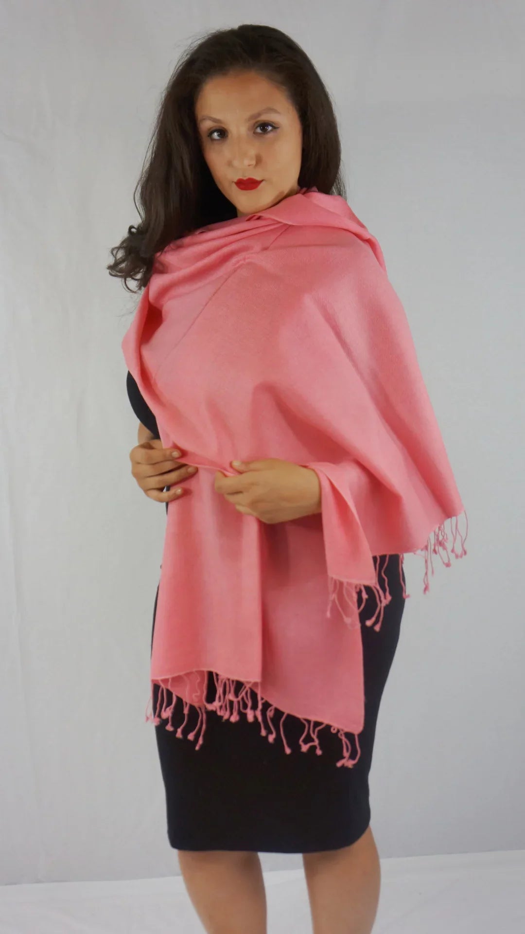 Scarf/Wool/Silk Scarf/Pashmina (Light Scarf/Scarves/Shawl/Shawls/Stole/Wrap/Pashmina Coral) Shawl/Cashmere/Cashmere