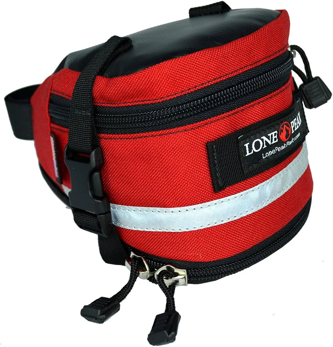Lone Seat Deluxe Bag Peak Red Expandable Bicycle