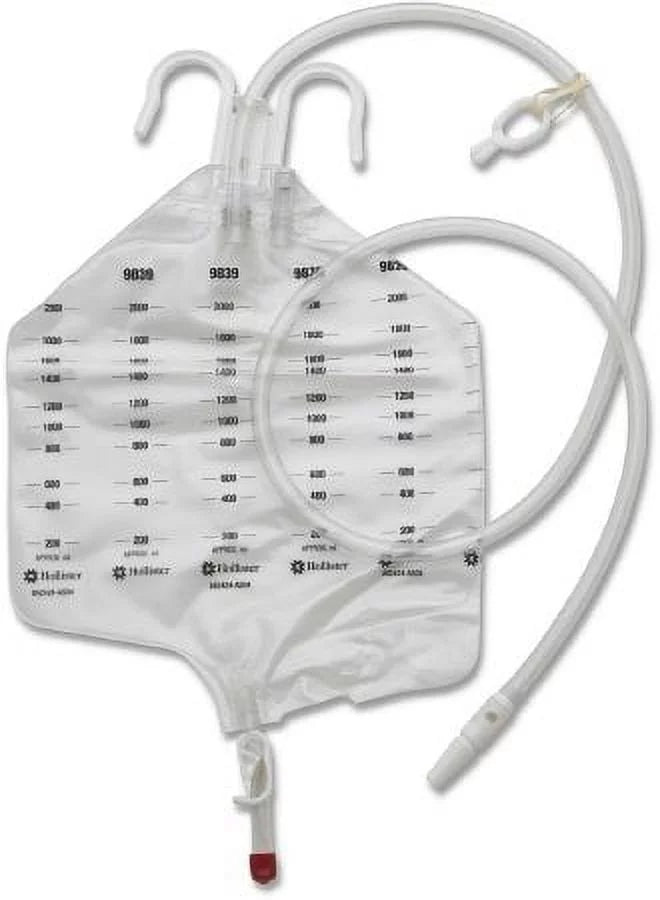 20 2000 Anti-Reflux Hollister Urinary OF mL BOX Drain Valve 9839 Bag Vinyl, -