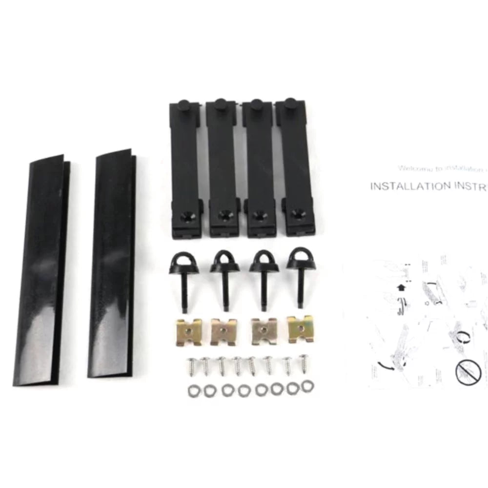 Police Interceptor 2Pc Aluminum Roof Explorer Bar Black Rack Utility For