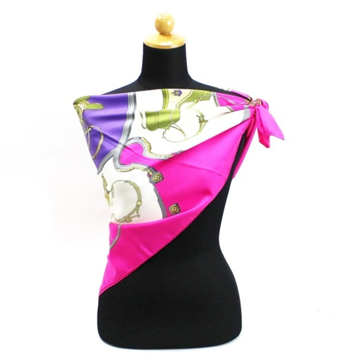 | (Good) Ladies For 90 Carre Scarf Pre-Owned HERMES Pink "SPRINGS" Hermes Springs