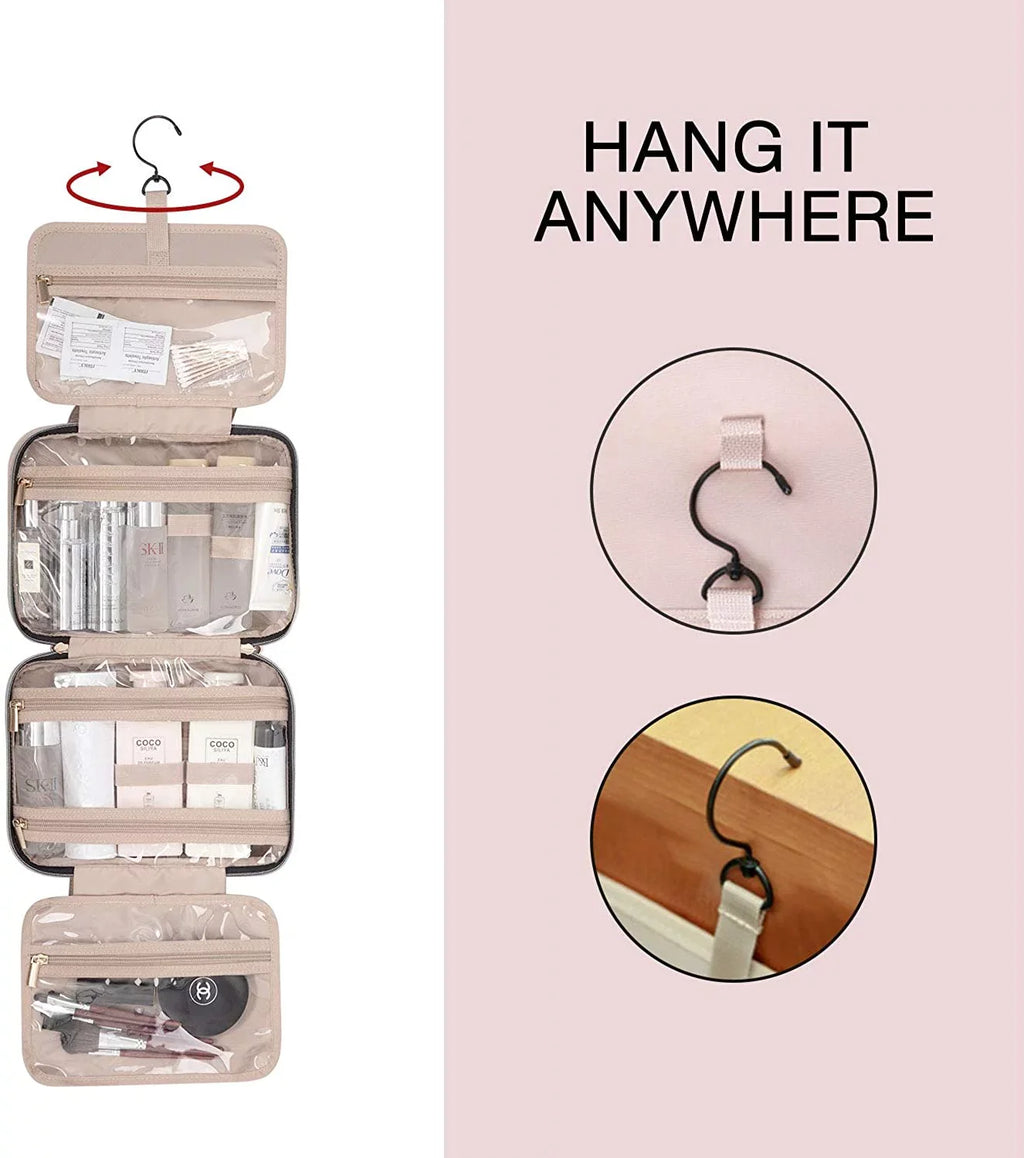Hook, Sized Cosmetic with Toiletries Bag Shampoo, Organizer liquid-resistant Travel for Hanging Accessories, Bag Makeup Full Bag Container, Toiletry Travel