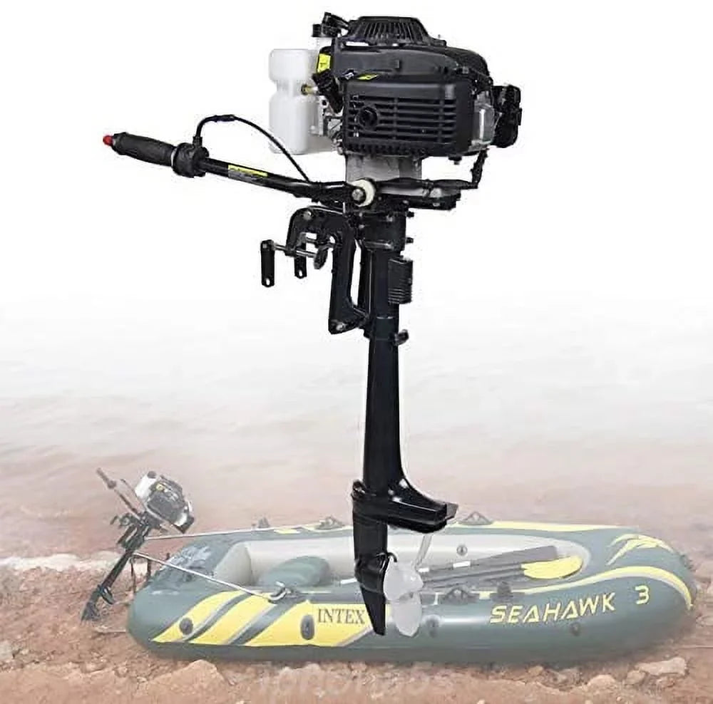 Shaft Fishing Inflatable Propeller Engine Boat 3.6HP Motor Duty Cooling Outboard Miumaeov Shaft Air 2 CDI Stroke System Trolling Heavy Tiller Control
