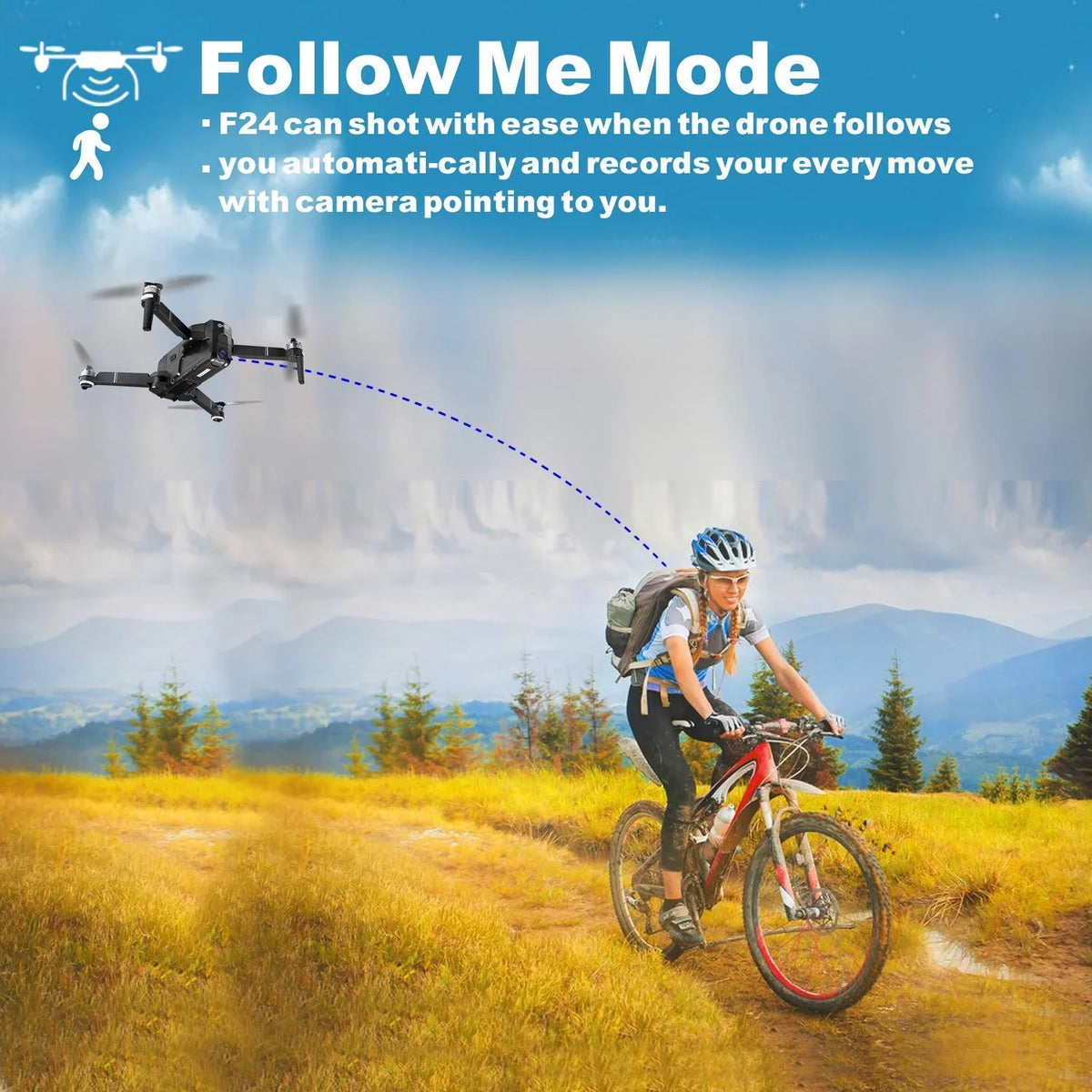 with with Motors, Drone 30 4K Me, Pro Waypoint Carrying GPS Camera Case FPV Compatible UHD Brushless RC for VR, F24 Time, Contixo with Quadcopter Adults, Foldable Camera Minutes Flight Follow