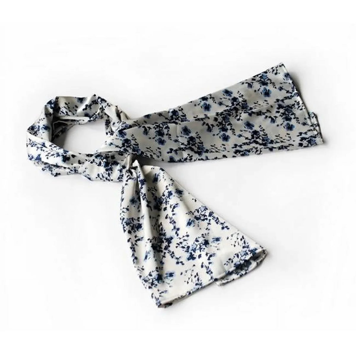 Plum design - Chinese White Silk Blossom Scarf Large Blancho Elegant