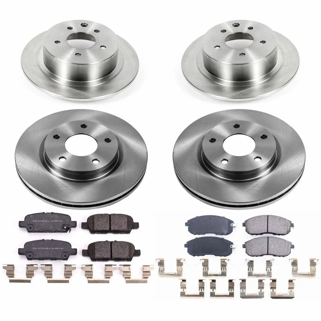 and Stock Kit Brake Power Nissan Rotor Sentra Stop Replacement Rear Pad and KOE8359 2019 Fits Front