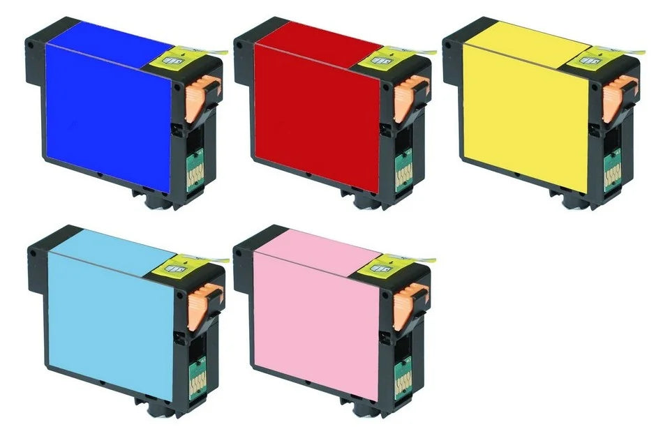 PrinterDash Pack (C13T157CMYLCLM) Inkjet R3000 for Combo (NO. Stylus 157) Photo Replacement (C/M/Y/LC/LM)