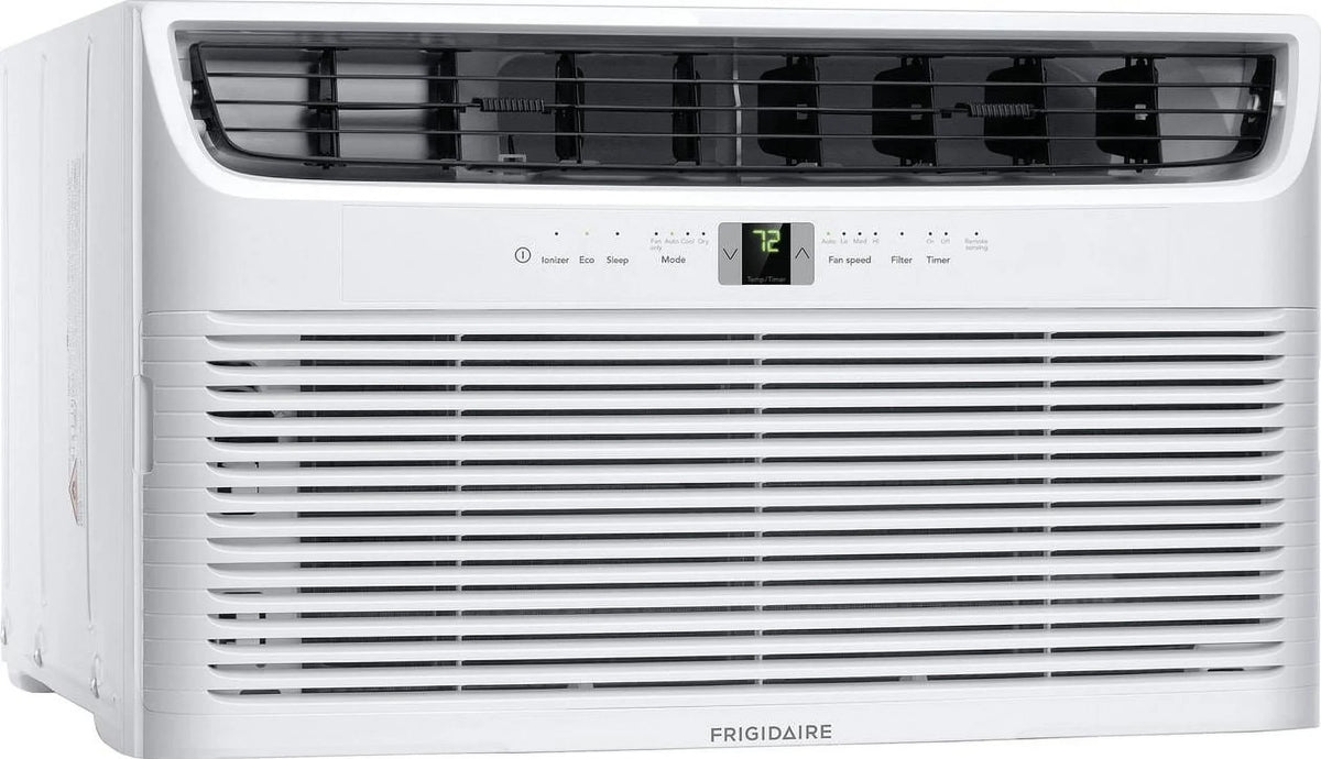 230/208 Air ft. Wall BTU, 14000 Remote, FHTC142WA2 sq. White Conditioner Frigidaire Volts, 700 Cooling