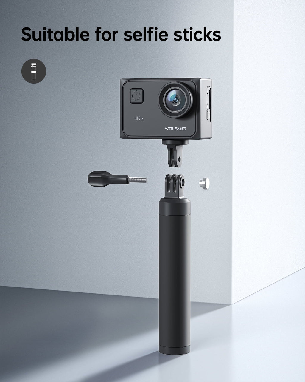 Cam Control Camera Angle EIS Camera Camera Screen WF 40M Action with 60FPS Underwater Waterproof Touch 4K 170° Remote Sport Wide 24MP Vlog