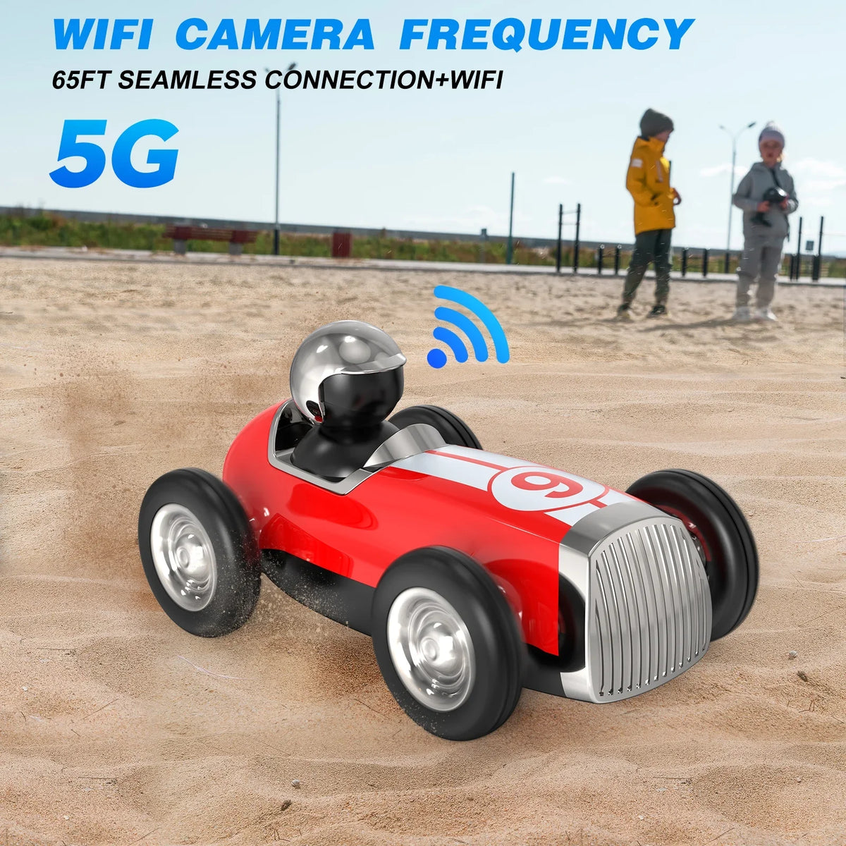 Music RC for Kids AUOSHI with Wireless Remote Bluetooth Car Gifts, Speed for Boys 2.4GHz Control Stunt Trucks Car Red 2 RC Mode Fast Speaker RC Girls Toys Car