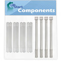 Old Shield Pipe 4-Pack Parts Tamer, Grill Compatible Tube Plate Bar Barbeque Replacement Heat & Kitchenaid Stainless 720-0733 16 Burner BBQ Flavorizer 1/8" - Steel Tent for & Burners Flame -