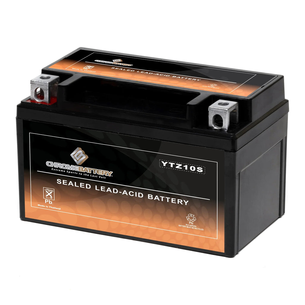 Battery Ytz10s-bs Gsx-r1000, Years Battery Cc Chrome (2005 12 (ytz10s Cca) Volts,8.6 Suzuki 2017) Ah, - 190 for A Motorcycle 1000