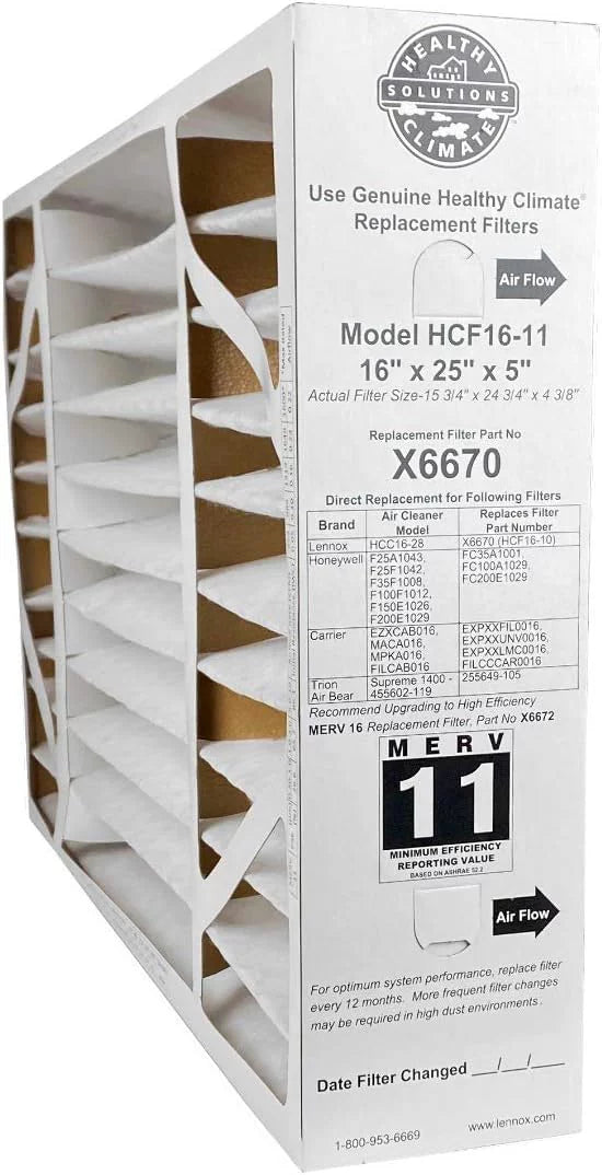 Replacement 16x25x5 MERV Filter Box X6670 11