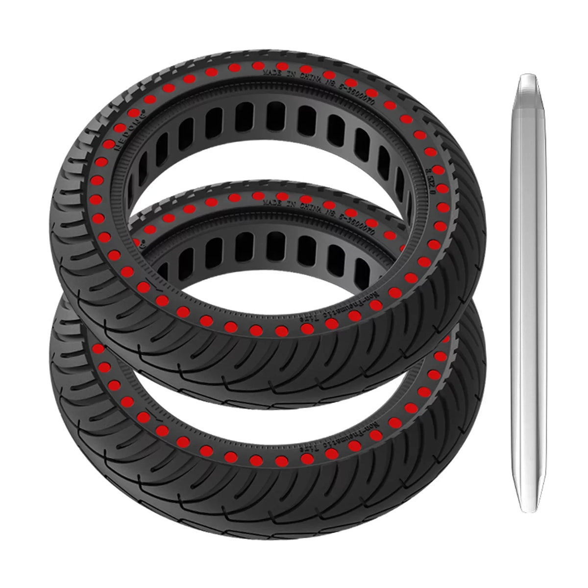 for Inch proof Rubber E Mounting Tyre Tool 2pcs Tire 8.5 Puncture Tomshoo Solid M365 Set Riding with