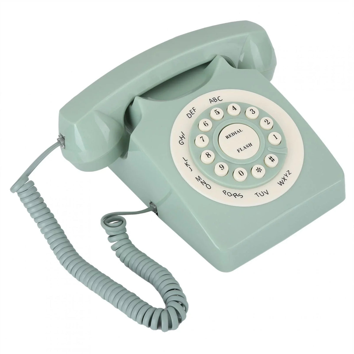 Telephone - Antique Telephone Aigend European Definition Green Large Button Landline High Vintag Call Clear