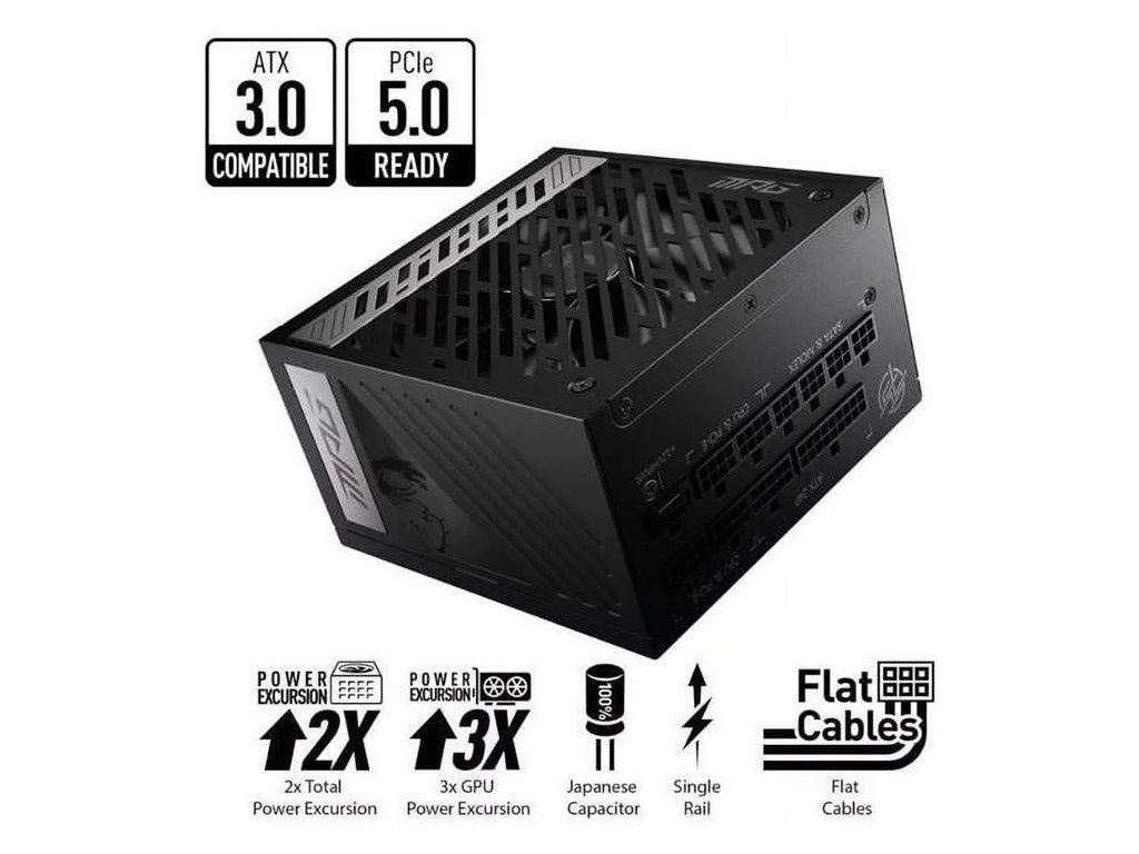 12VHPWR Compatible, A1000G MSI Gaming PSU, - Modular PCIE 4080 GOLD MPG Full 3.0 Supply ATX 5.0, 80 Cable, 1000W Power 4090