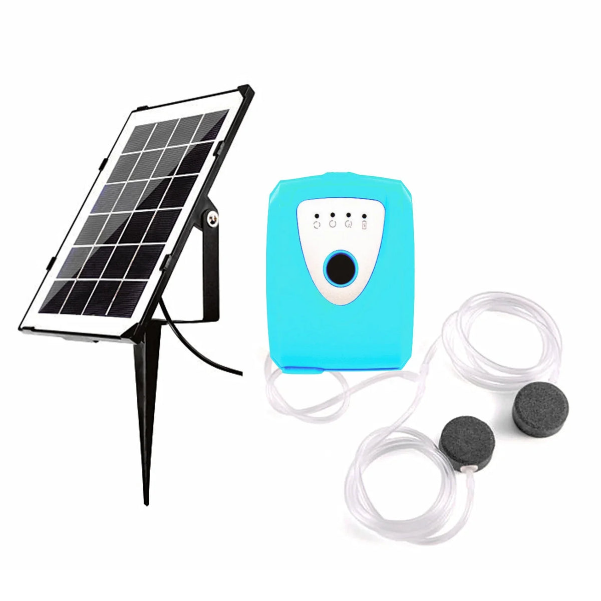 Aerator Pools Dual Pump Pipe Huiop Fish Pond Ponds Air Air Air Pump Ponds Pond Dual 3.5w Pump,Pump Bubble Solar With Air Stone Solar Pump Pump Fish Ponds Air Pump