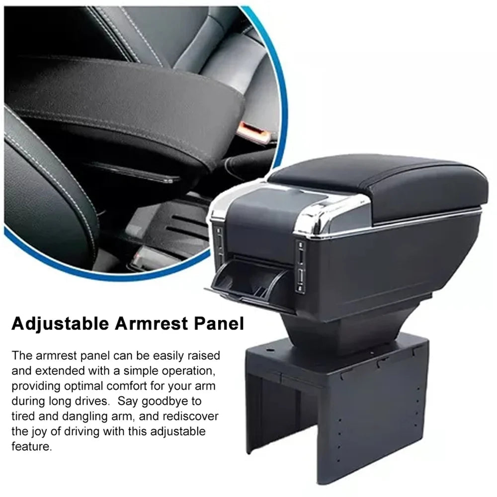 7 USB USB Cup Nebublu Leather Cushion Leather Rest Rest Cushion Universal Box 7 box,Box Armrest accessories: Cushion Universal 7 Car Car armrest Rest Universal