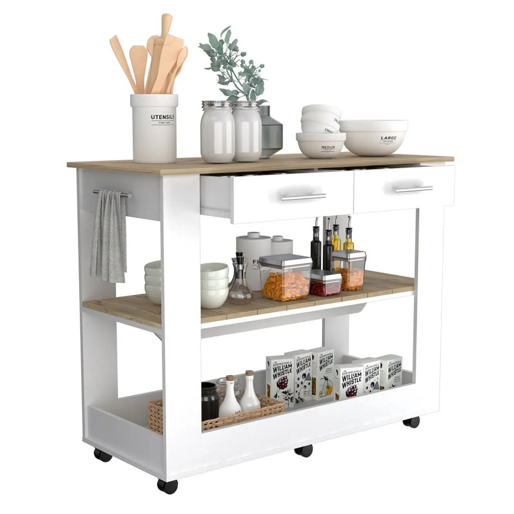 Wood Home and Island Set 2-Piece Sink Kitchen Utility with Square